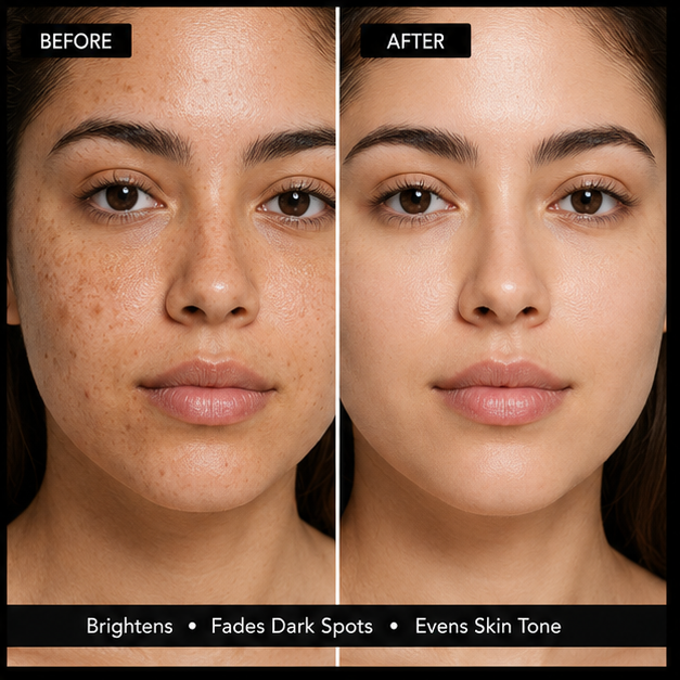 GLOWSHIFA Flawless Serum with Vitamin C, Kojic Acid & Niacinamide | Brightening Face Serum for Dark Spots, Pigmentation & Uneven Skin Tone | Lightweight Daily Glow Serum for All Skin Types | 30 ml
