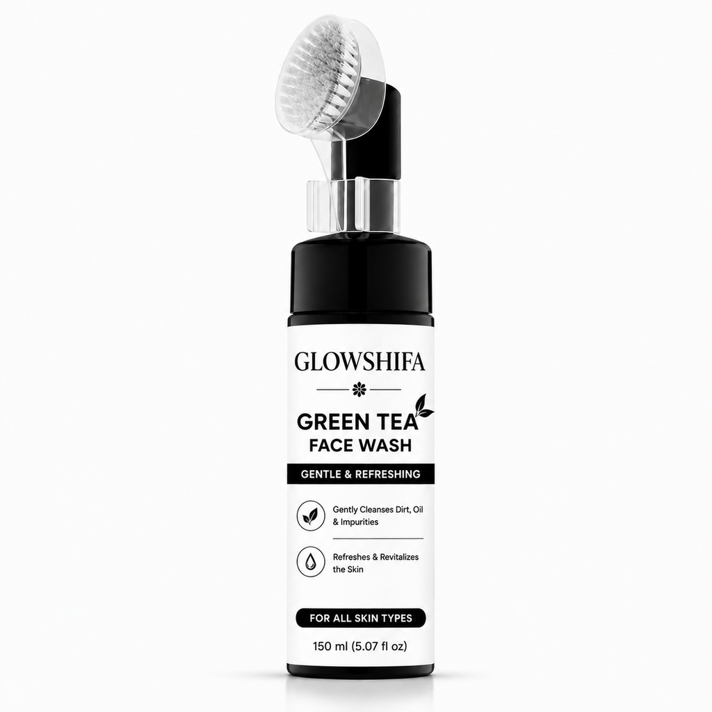 GLOWSHIFA Face Wash, Deep Cleansing & Oil Control, with Natural Green Tea Extract, for All Skin Types, 150 ml (Green Tea Facewash)