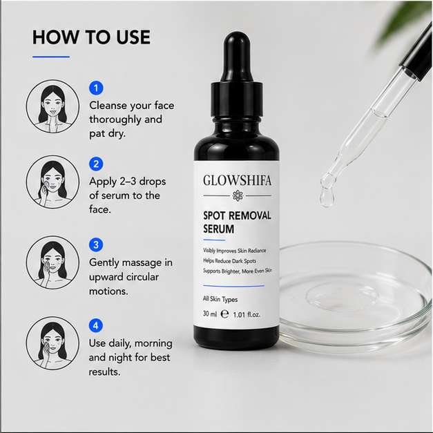 Glowshifa Spot Removal Serum, Treats Dark Spots & Pigmentation, 30ml