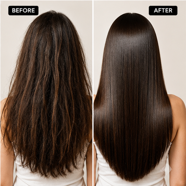 GLOWSHIFA Repair Shampoo, Damage Repair, Nourishing, Smoothening, All Hair Types, 200 ml (Rice Water Shampoo)