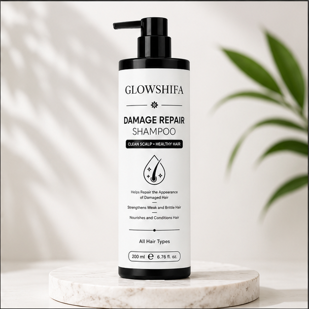 GLOWSHIFA Repair Shampoo, Damage Repair, Nourishing, Smoothening, All Hair Types, 200 ml (Damage Repair Shampoo)