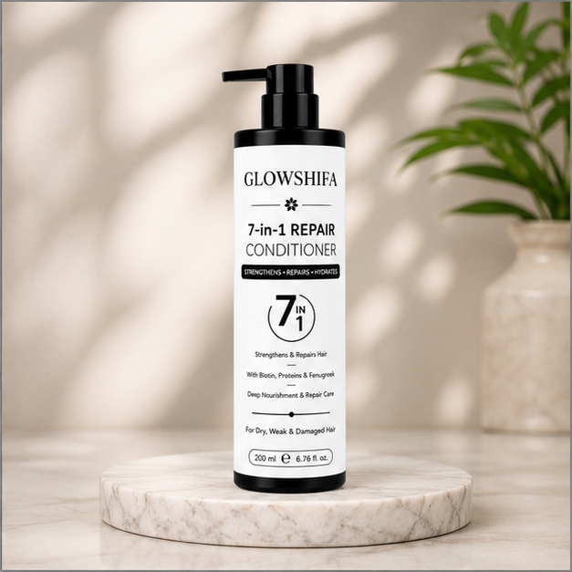Glowshiifa Conditioner, Anti Hair Fall, Frizz-Free, Boosts Hair Growth, All Hair Types, 200 ml (7 in 1 Repair Conditioner)