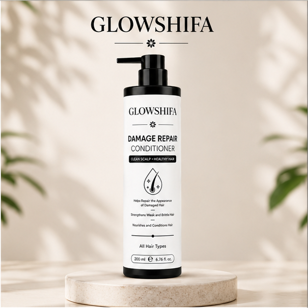 Glowshiifa Conditioner, Anti Hair Fall, Frizz-Free, Boosts Hair Growth, All Hair Types, 200 ml (Damage Repair Conditioner)