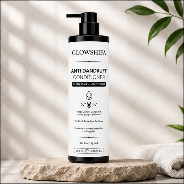 Glowshiifa Conditioner, Anti Hair Fall, Frizz-Free, Boosts Hair Growth, All Hair Types, 200 ml (Anti Dandruff Conditioner)