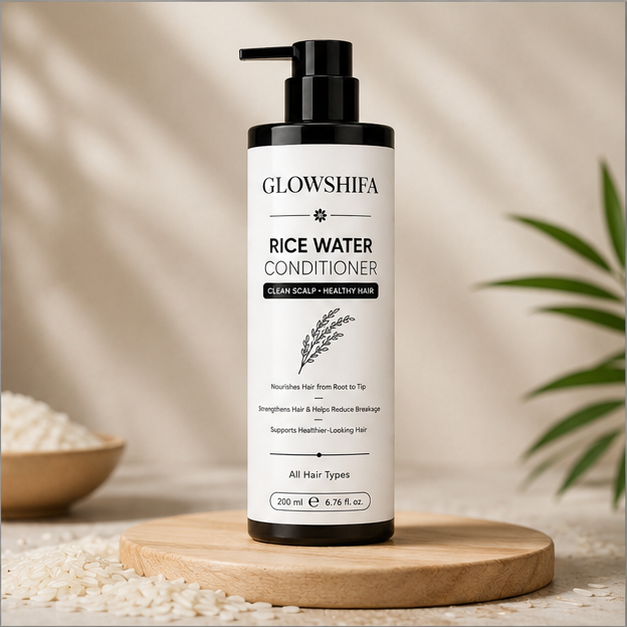 Glowshiifa Conditioner, Anti Hair Fall, Frizz-Free, Boosts Hair Growth, All Hair Types, 200 ml (Rice Water Conditioner)