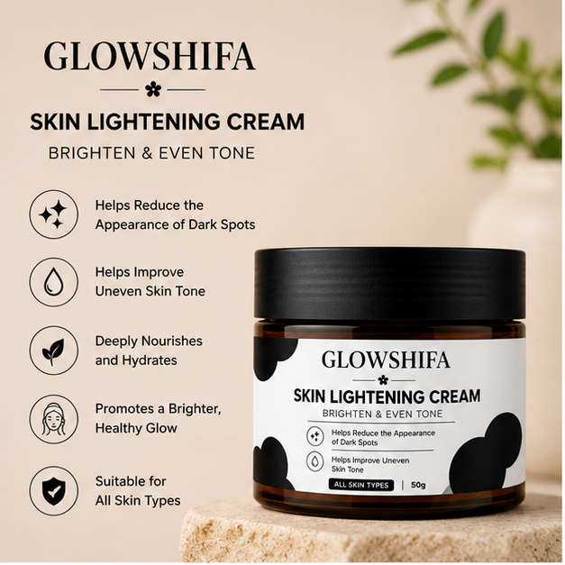 GLOWSHIFA Face Cream for All Skin Types, Long-Lasting Hydration, Soft & Supple Skin, 50g (Skin Lightening Cream)