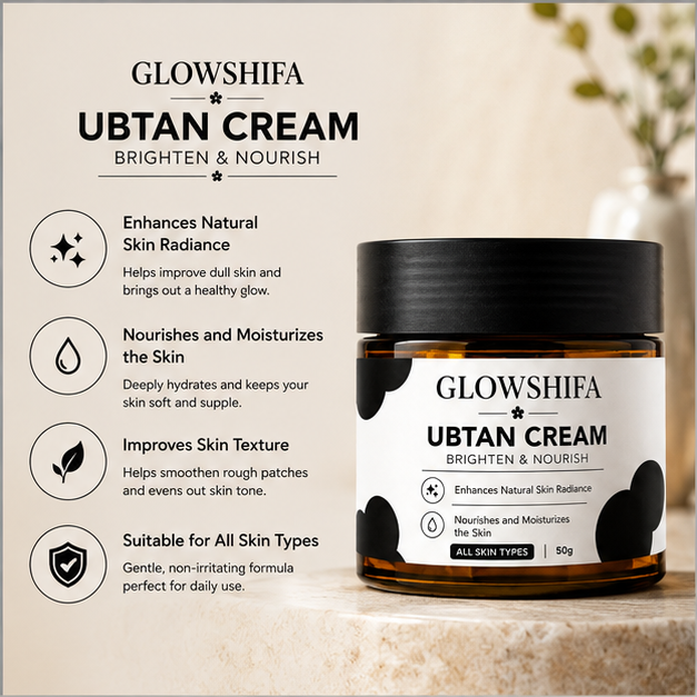 GLOWSHIFA Face Cream for All Skin Types, Long-Lasting Hydration, Soft & Supple Skin, 50g (UBTAN Cream)